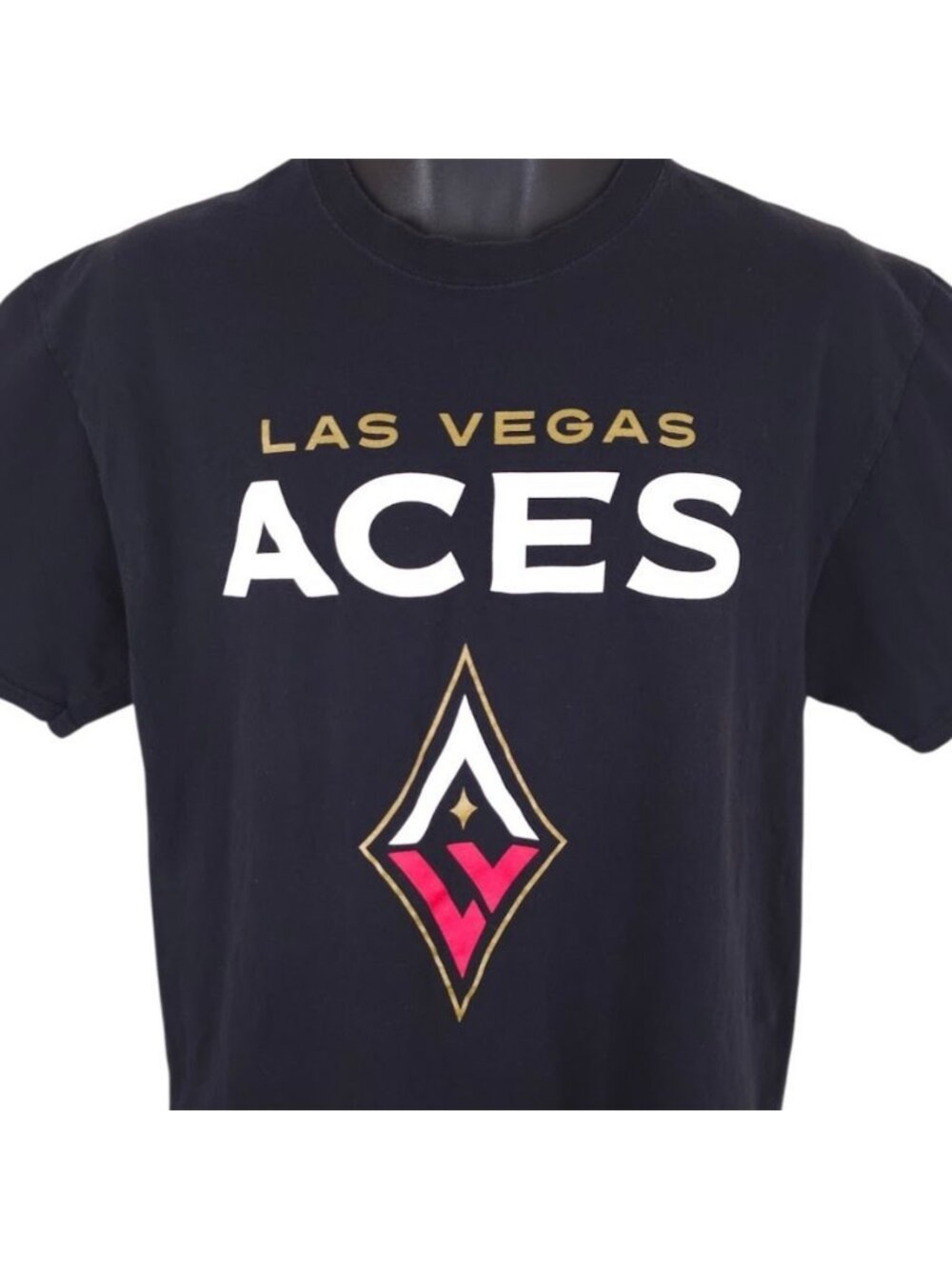 Las Vegas Aces T Shirt Mens Size Large Black WNBA Basketball Tee